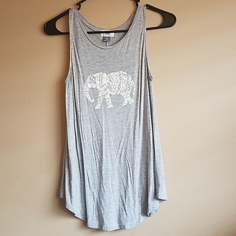 Light Heather Grey High-Neck Swing Tank